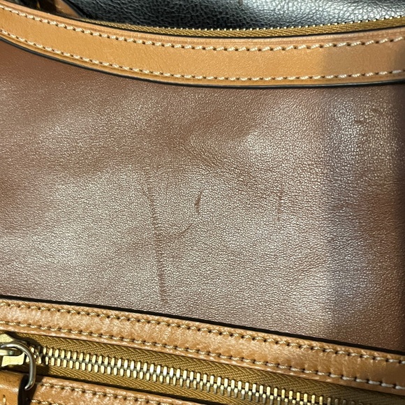 Dooney & Bourke Two-Tone Leather Shoulder Bag - Picture 6 of 7